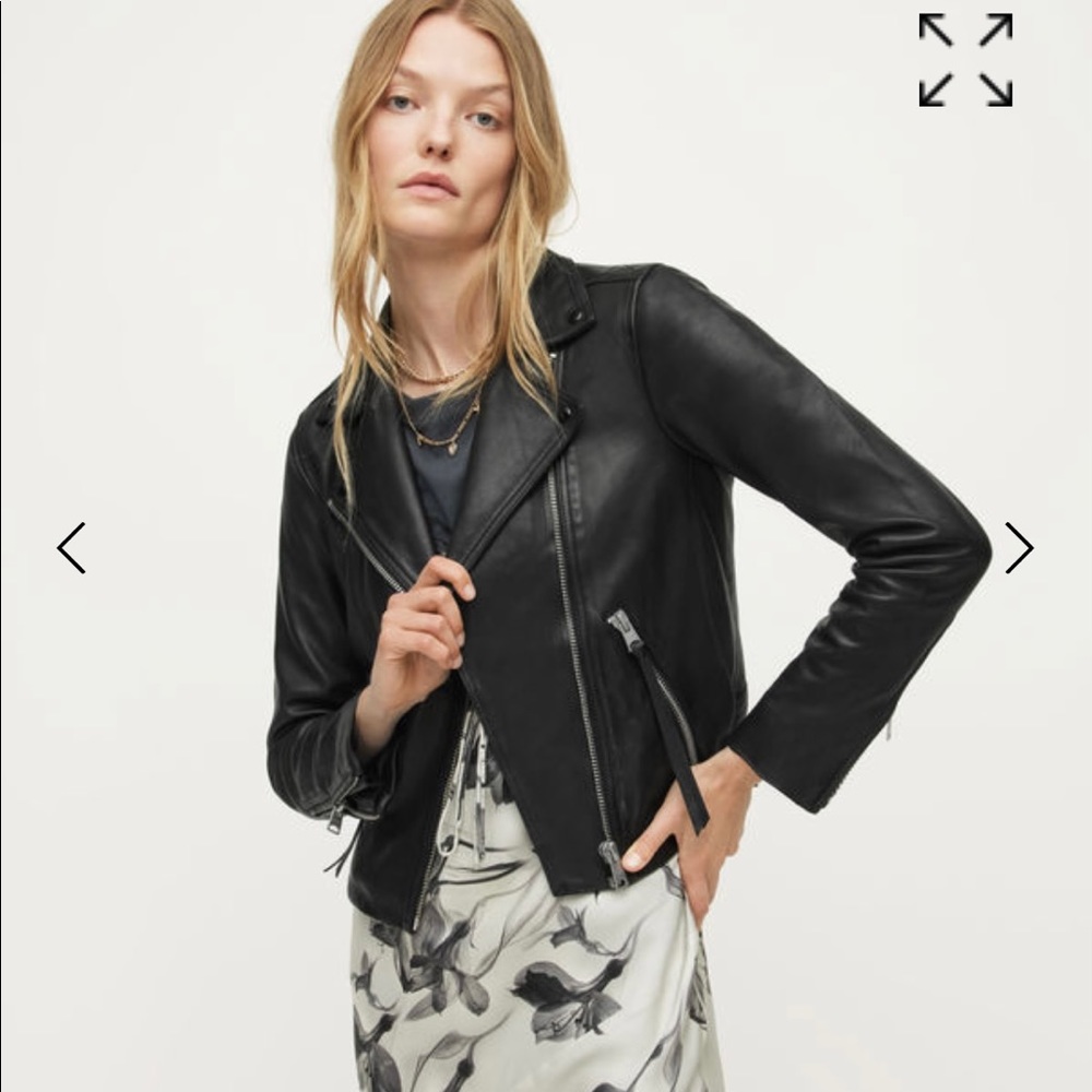 COPY - NWT All Saints Dalby Leather Biker Jacket